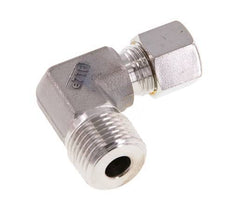 R 1/2'' Macho x 10L Acero inoxidable Codo de 90 grados Racor de compresión 315 Bar DIN 2353