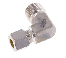 R 1/2'' Macho x 10L Acero inoxidable Codo de 90 grados Racor de compresión 315 Bar DIN 2353