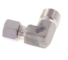 R 1/2'' Macho x 10L Acero inoxidable Codo de 90 grados Racor de compresión 315 Bar DIN 2353