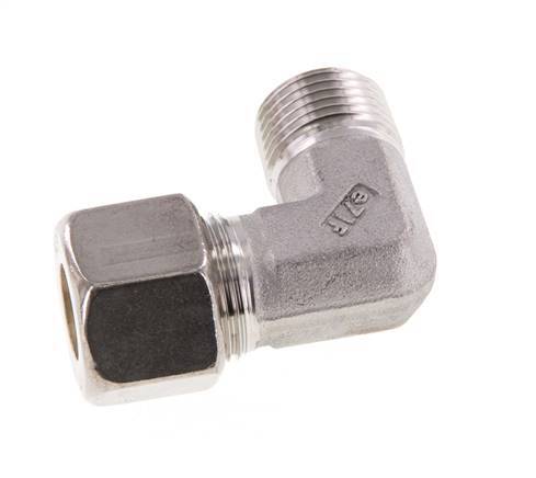 R 1/2'' Macho x 14S Racor de compresión de 90 grados de acero inoxidable 630 Bar DIN 2353