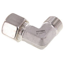 R 1/2'' Macho x 14S Racor de compresión de 90 grados de acero inoxidable 630 Bar DIN 2353
