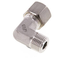 R 1/2'' Macho x 14S Racor de compresión de 90 grados de acero inoxidable 630 Bar DIN 2353