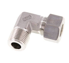 R 1/2'' Macho x 15L Acero inoxidable Codo de 90 grados Racor de compresión 315 Bar DIN 2353