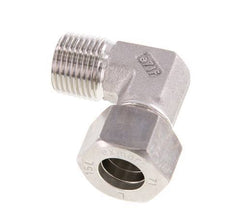 R 1/2'' Macho x 15L Acero inoxidable Codo de 90 grados Racor de compresión 315 Bar DIN 2353