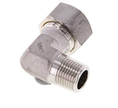 R 1/2'' Macho x 18L Acero inoxidable Codo de 90 grados Racor de compresión 315 Bar DIN 2353