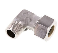 R 1/2'' Macho x 18L Acero inoxidable Codo de 90 grados Racor de compresión 315 Bar DIN 2353