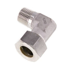 R 1/2'' Macho x 18L Acero inoxidable Codo de 90 grados Racor de compresión 315 Bar DIN 2353