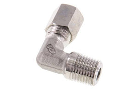 R 1/4'' Macho x 6L Racor de compresión de 90 grados de acero inoxidable 315 Bar DIN 2353