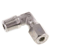R 1/4'' Macho x 6L Racor de compresión de 90 grados de acero inoxidable 315 Bar DIN 2353