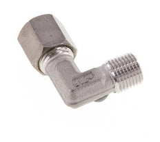 R 1/4'' Macho x 6S Racor de compresión de 90 grados de acero inoxidable 630 Bar DIN 2353