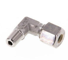 R 1/4'' Macho x 8L Racor de compresión de 90 grados de acero inoxidable 315 Bar DIN 2353