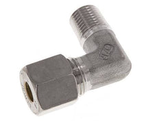 R 1/4'' Macho x 8S Racor de compresión de 90 grados de acero inoxidable 630 Bar DIN 2353