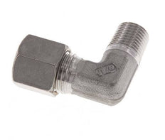 R 1/4'' Macho x 8S Racor de compresión de 90 grados de acero inoxidable 630 Bar DIN 2353