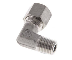 R 1/4'' Macho x 10L Racor de compresión de 90 grados de acero inoxidable 315 Bar DIN 2353