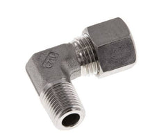 R 1/4'' Macho x 10L Racor de compresión de 90 grados de acero inoxidable 315 Bar DIN 2353