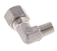 R 1/4'' Macho x 12L Racor de compresión de 90 grados de acero inoxidable 315 Bar DIN 2353