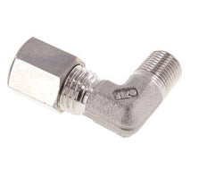R 1/8'' Macho x 6L Acero inoxidable Codo de compresión de 90 grados 315 Bar DIN 2353