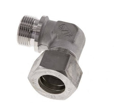 G 3/4'' Macho x 22L Codo de 90 grados de acero inoxidable Accesorio de compresión 160 Bar DIN 2353