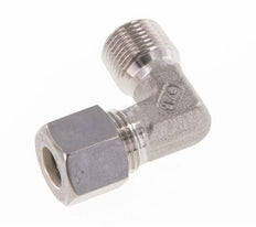 R 3/8'' Macho x 10L Acero inoxidable Codo de compresión de 90 grados 315 Bar DIN 2353