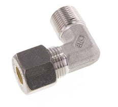 R 3/8'' Macho x 10S Racor de compresión de 90 grados de acero inoxidable 630 Bar DIN 2353