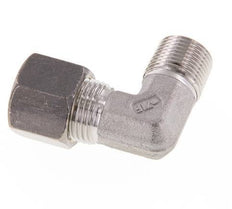 R 3/8'' Macho x 10S Racor de compresión de 90 grados de acero inoxidable 630 Bar DIN 2353