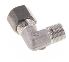 R 3/8'' Macho x 10S Racor de compresión de 90 grados de acero inoxidable 630 Bar DIN 2353