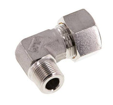 R 3/8'' Macho x 15L Acero inoxidable Codo de compresión de 90 grados 315 Bar DIN 2353