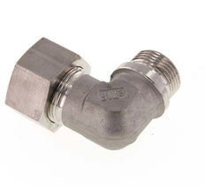 G 1'' Macho x 25S Codo de compresión de 90 grados de acero inoxidable 400 Bar DIN 2353