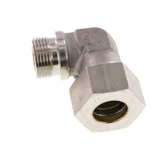 G 1'' Macho x 25S Codo de compresión de 90 grados de acero inoxidable 400 Bar DIN 2353