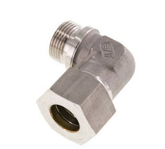 G 1'' Macho x 25S Codo de compresión de 90 grados de acero inoxidable 400 Bar DIN 2353