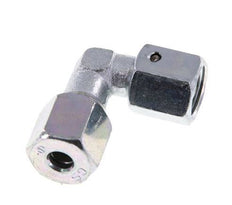 M14x1,5 x 6S Codo ajustable de 90 grados de acero galvanizado con cono de sellado y junta tórica 630 Bar DIN 2353
