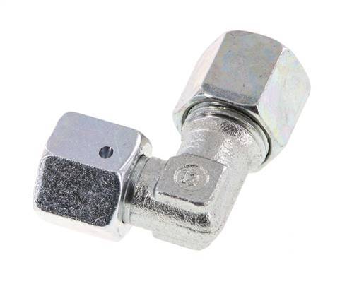 M16x1,5 x 8S Acero zincado Codo ajustable de 90 grados con cono de cierre y junta tórica 630 Bar DIN 2353