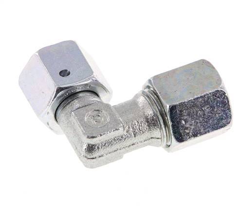 M16x1,5 x 8S Acero zincado Codo ajustable de 90 grados con cono de cierre y junta tórica 630 Bar DIN 2353