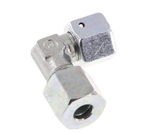 M16x1,5 x 8S Acero zincado Codo ajustable de 90 grados con cono de cierre y junta tórica 630 Bar DIN 2353
