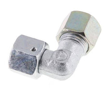 M18x1,5 x 10S Acero zincado Codo ajustable de 90 grados con cono de cierre y junta tórica 630 Bar DIN 2353