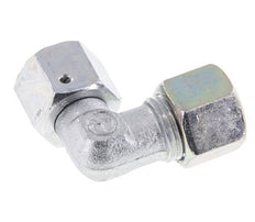 M18x1,5 x 10S Acero zincado Codo ajustable de 90 grados con cono de cierre y junta tórica 630 Bar DIN 2353