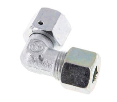 M18x1,5 x 10S Acero zincado Codo ajustable de 90 grados con cono de cierre y junta tórica 630 Bar DIN 2353