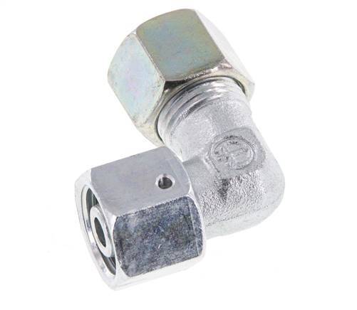 M18x1,5 x 10S Acero zincado Codo ajustable de 90 grados con cono de cierre y junta tórica 630 Bar DIN 2353