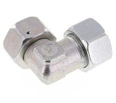 M36x2 x 25S Acero zincado Codo ajustable de 90 grados con cono de cierre y junta tórica 400 Bar DIN 2353