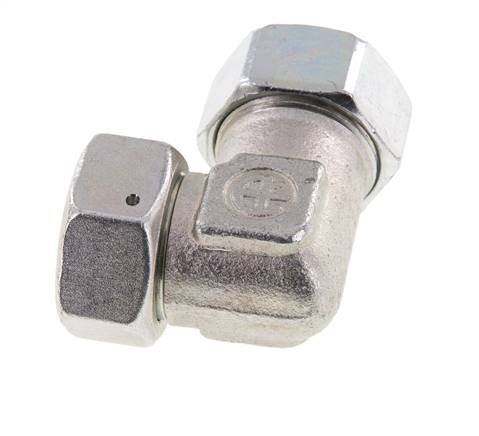 M36x2 x 28L Acero zincado Codo ajustable de 90 grados con cono de cierre y junta tórica 160 Bar DIN 2353
