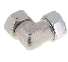 M36x2 x 28L Acero zincado Codo ajustable de 90 grados con cono de cierre y junta tórica 160 Bar DIN 2353