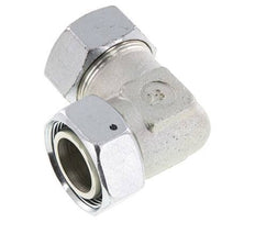 M45x2 x 35L Acero zincado Codo ajustable de 90 grados con cono de cierre y junta tórica 160 Bar DIN 2353
