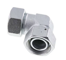 M52x2 x 38S Acero zincado Codo ajustable de 90 grados con cono de cierre y junta tórica 315 Bar DIN 2353