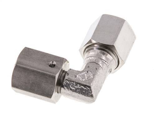 M14x1,5 x 6S Acero inoxidable Codo ajustable de 90 grados con cono de cierre y junta tórica 630 Bar DIN 2353