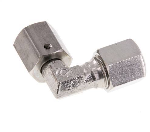 M14x1,5 x 6S Acero inoxidable Codo ajustable de 90 grados con cono de cierre y junta tórica 630 Bar DIN 2353