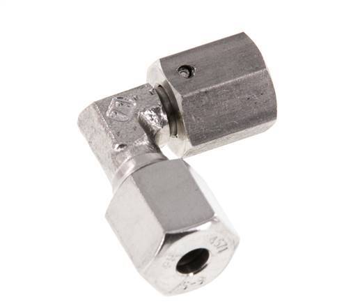 M14x1,5 x 6S Acero inoxidable Codo ajustable de 90 grados con cono de cierre y junta tórica 630 Bar DIN 2353