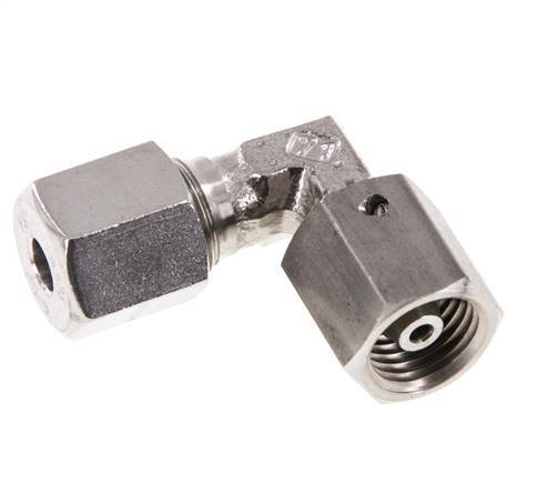 M14x1,5 x 6S Acero inoxidable Codo ajustable de 90 grados con cono de cierre y junta tórica 630 Bar DIN 2353