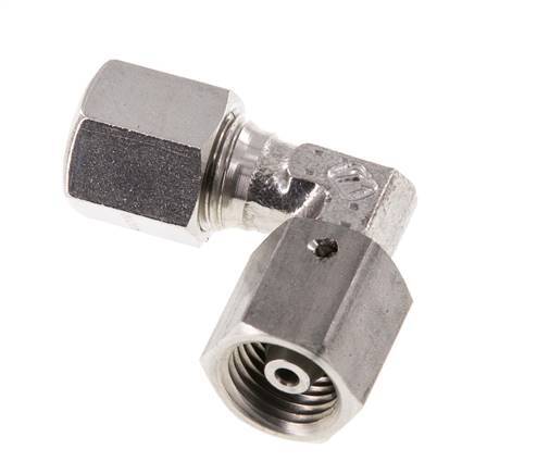 M14x1,5 x 6S Acero inoxidable Codo ajustable de 90 grados con cono de cierre y junta tórica 630 Bar DIN 2353