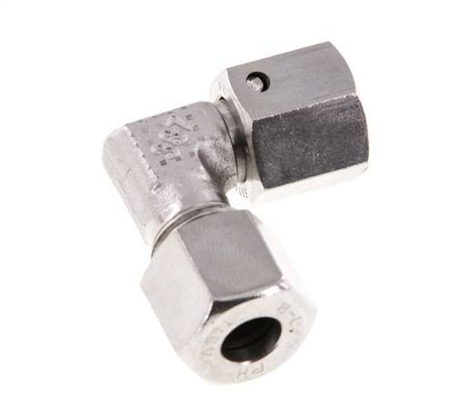 M14x1,5 x 8L Acero inoxidable Codo ajustable de 90 grados con cono de sellado y junta tórica 315 Bar DIN 2353