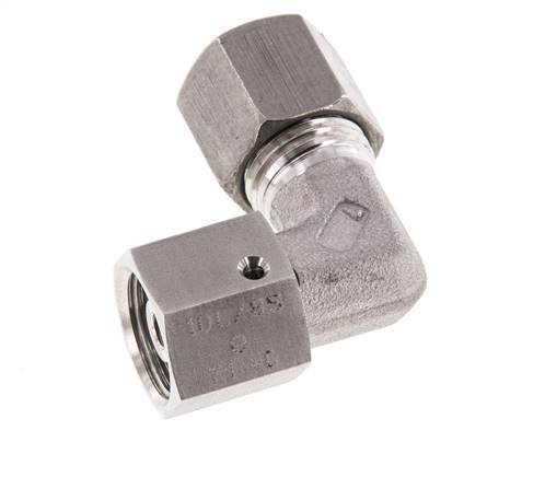 M16x1,5 x 8S Acero inoxidable Codo ajustable de 90 grados con cono de cierre y junta tórica 630 Bar DIN 2353